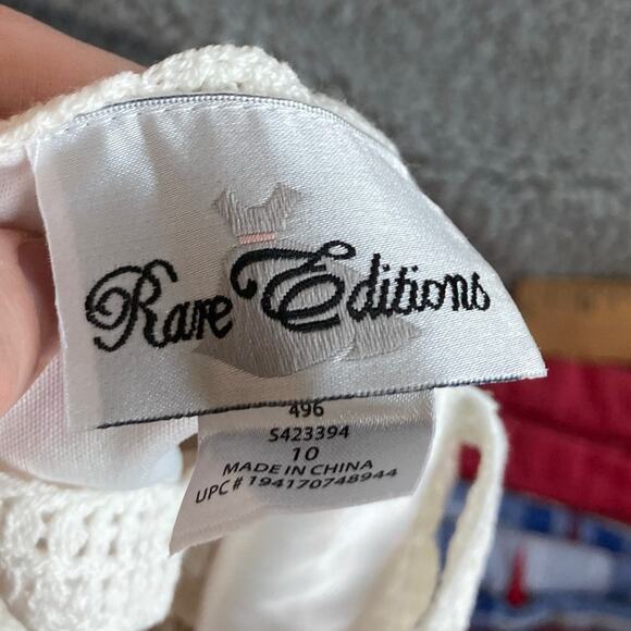 Vintage Rare Editions Tank Top 10 Medium Crochet Lined Square Neck Hippie Boho - Picture 8 of 14